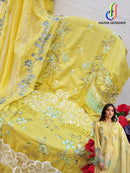 Hazra 52 B Pure  Cotton With  Heavy Embroidery Worked Pakistani Suits
