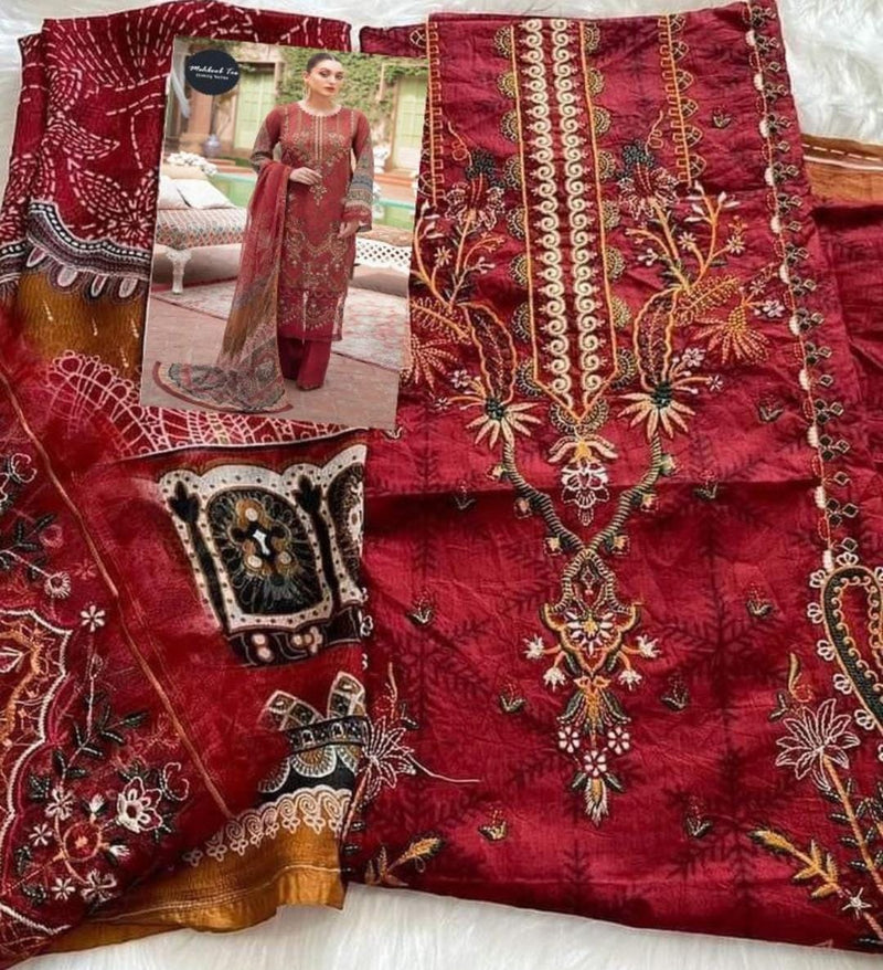 Bin Saeed 1065 B Cotton Self Embroidery Worked Pakistani Suits