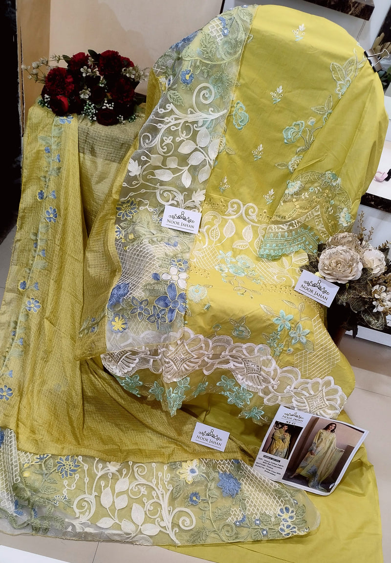Noor Jahan Nj 47 Cotton Fabric With Embroidery Worked Pakistani Suits
