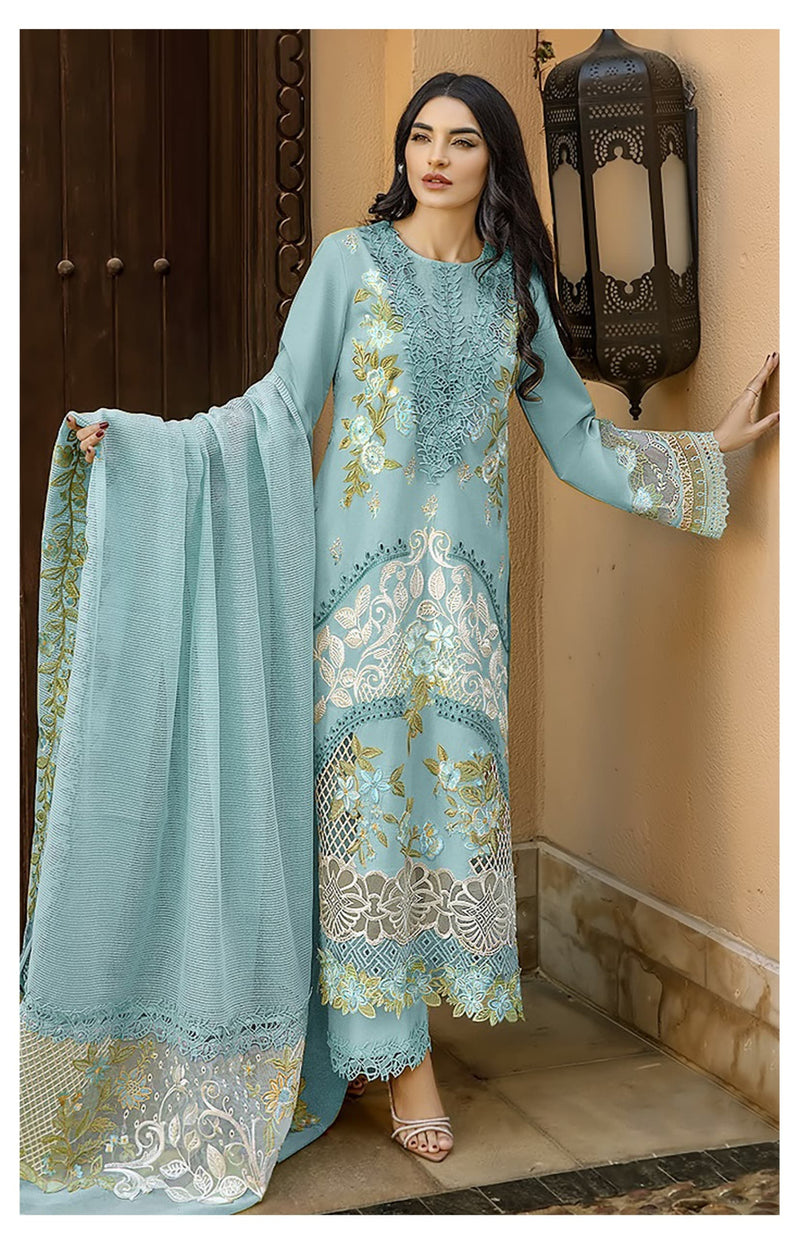 Noor Jahan Nj 47 C Cotton Fabric With Embroidery Worked Pakistani Suits