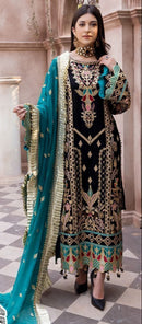 Zaha 10019 Georgette With Heavy Embroidered Worked Pakistani Suits