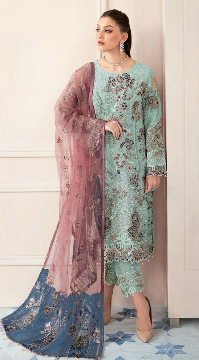 Fepic 1297 B Georgette Embroidered Worked Pakistani Suits