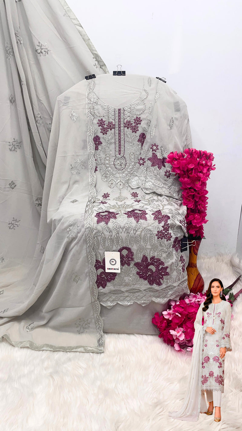 Shanaya S 200 A georgette Heavy Embroidered Worked Pakistani Suits