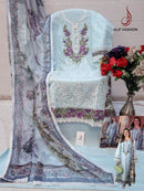 Alif A 167 Cotton  With Heavy Embroidery And Moti Worked Pakistani Suits