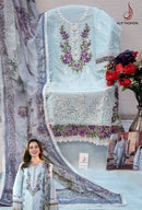 Alif A 167 Cotton  With Heavy Embroidery And Moti Worked Pakistani Suits