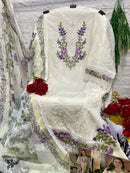 Alif A 167 D Cotton  With Heavy Embroidery And Moti Worked Pakistani Suits