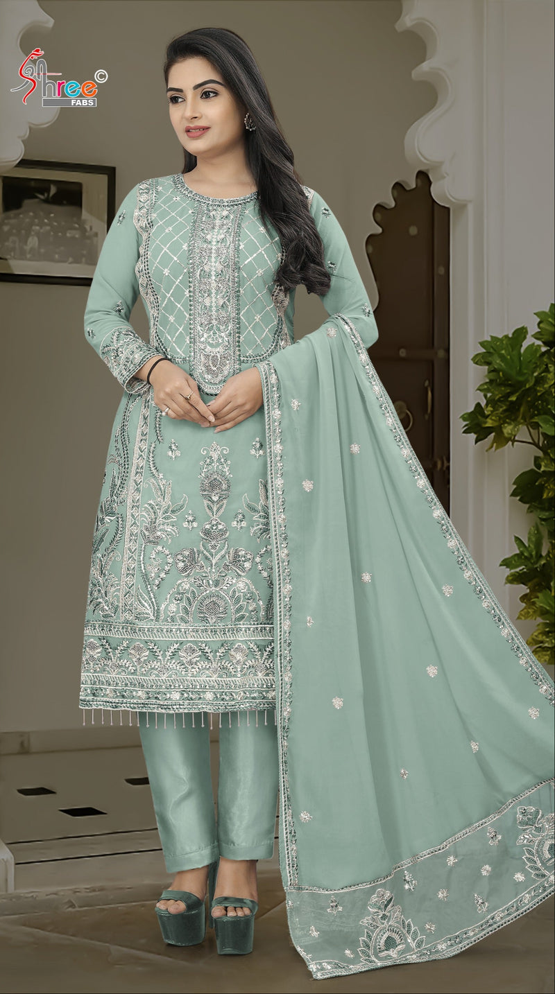 Shree K 5192 B Georgette With Heavy Embroidery Worked Pakistani Suits