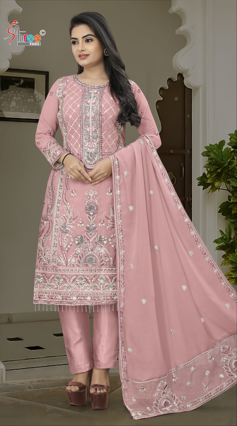 Shree K 5192 C Georgette With Heavy Embroidery Worked Pakistani Suits