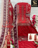 Bin Saeed 1065 B Cotton Self Embroidery Patch Worked Pakistani Suits