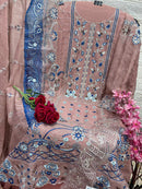 Elaf 195 Semi Stitched Chiffon Embroidered Worked Pakistani Suits