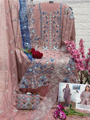 Elaf 195 Semi Stitched Chiffon Embroidered Worked Pakistani Suits