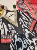 YD 011 Heavy Muslim Cotton With Digital Print Embroidery Mirror Hand Worked Pakistani Suits