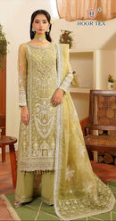 Hoor Tex 61 A Heavy Organza Embroidery Worked Pakistani Suits