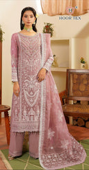 Hoor Tex 61 B Heavy Organza Embroidery Worked Pakistani Suits
