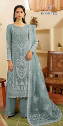Hoor Tex 61 C Heavy Organza Embroidery Worked Pakistani Suits