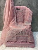 Hoor Tex 61 B Heavy Organza Embroidery Worked Pakistani Suits