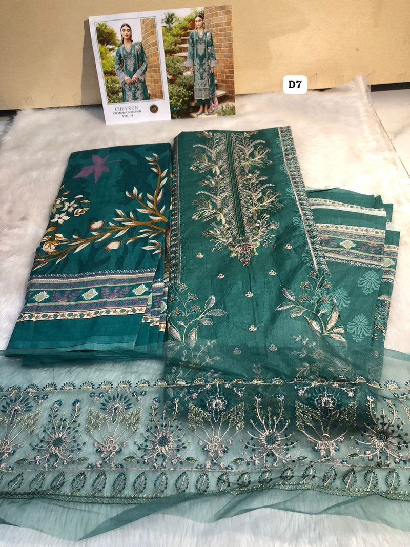 Shree Fabs 3737 Pure Cotton With Self Embroidery Worked Pakistani Suits