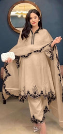 Hoor Tex 100 D Hevy Georgette Embroidery Worked Pakistani Suits