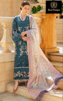 Ziaaz 854 Cotton Rayon Very Heavy Embroidery Worked Pakistani Suits