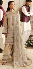 Husn E Jaan 1044 Nayloan  Orgenza With  Embroidery And Hand Worked Pakistani Suits