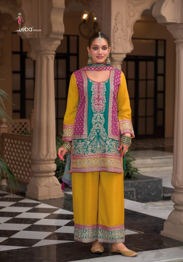 Eba Kasturi 1831 Haevey Chinon With Embroidery Worked Pakistani Suits