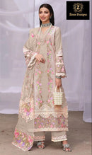 Ziaaz 773 C Cotton Very Heavy Embroidery Worked Pakistani Suits