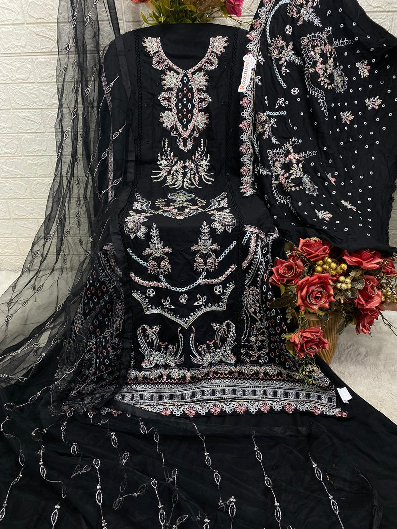 Fepic Rosemeen C 372 C Heavy Rayon Embroidered Worked Pakistani Suits