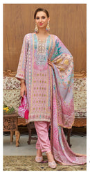 Fepic Rosemeen 1988 Pure Natural Crape Printed Embroidered Worked Pakistani Suits