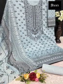 Jihan 3410 A Pure Lawn Print With Exclusive Heavy Self embroidery Worked Pakistani Suits