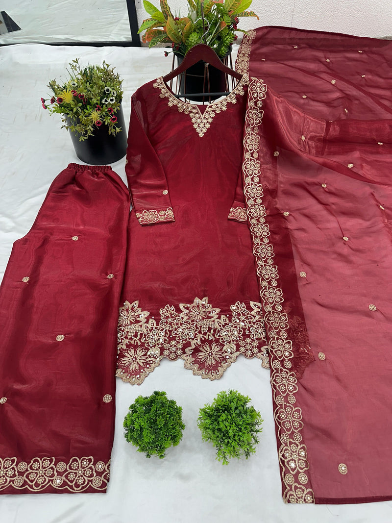 SR 1674 Jimmy Choo Silk Heavy Embroidery Sequence Worked Pakistani Suits