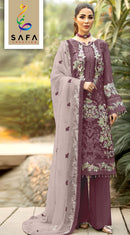 Safa G 803 J Premium Georgette With Embroidery Worked Pakistani Suits