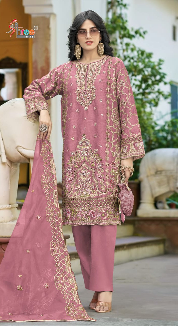 Shree Fabs K 5237 Chiffon Heavy With Heavy Embroidery Worked Pakistani Suits