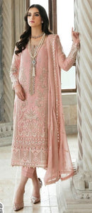 Zaha 10143 A Georgette With Heavy Embroidered Nd Back Worked Pakistani Suits