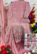 Zaha 10143 A Georgette With Heavy Embroidered Nd Back Worked Pakistani Suits
