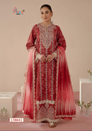 Shree 3864 Top Pure Cotton Print With Self Embroidery Worked Pakistani Suits