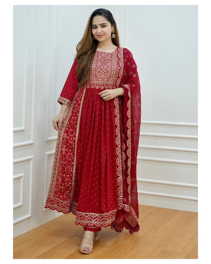 Sanskriti D No 9013 Heavy Sequence Embroidery Worked Ethnic Wear Kurti