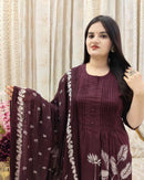 Sanskriti D No 9015 Pure Cotton With Self Print Pant Stylish Kurti