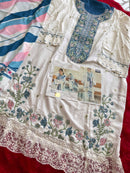 Ziaaz Designs 838  Cotton Rayon Very Heavy Embroidery Worked Pakistani Suits