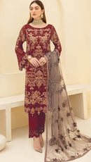 Zarqash 3011 B Georgette Heavy Embroidered Worked Pakistani Suits