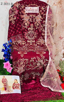 Zarqash 3011 B Georgette Heavy Embroidered Worked Pakistani Suits