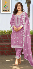 Safa Sf 924 A Georgette With Moti Machine Embroidery Worked Pakistani Suits