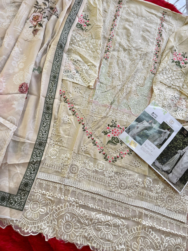 Ziaaz Designs 859 Cotton Cambric Very Heavy Embroidery Worked Pakistani Suits