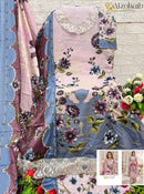 Al zohaib Az 1186 Pure Cotton Print With Heavy Embroidery Worked Pakistani Suits