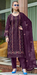 Fepic C 1967 C Organza Embroidered With Hand Worked Pakistani Suits