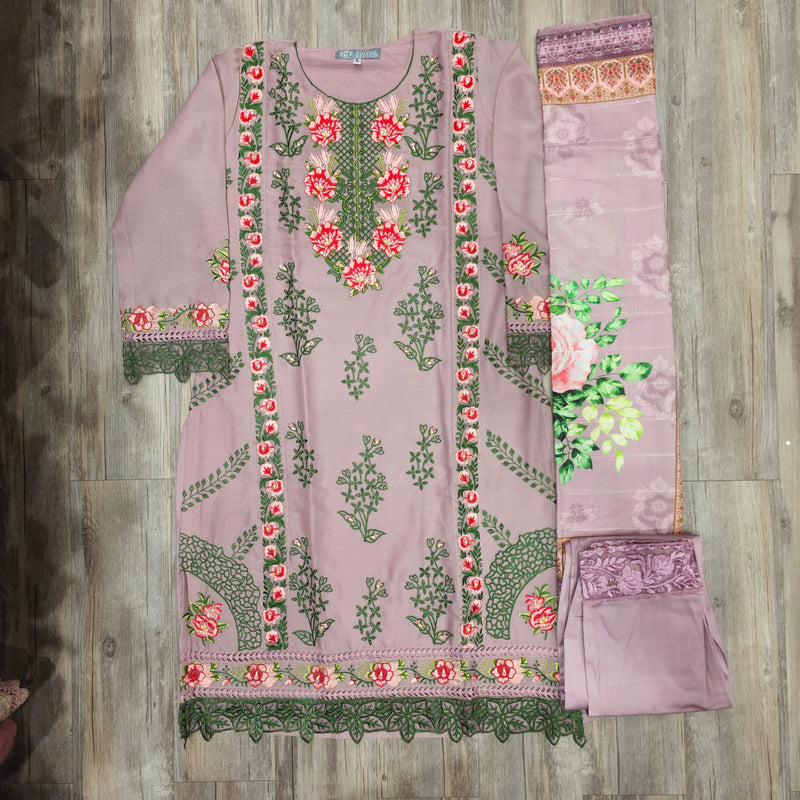 Halima Creation H C161 Star Georgette Embroidery Worked Pakistani Suits