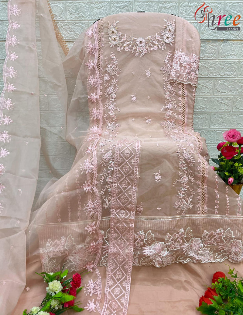 Shree Fab P 5004 Soft Organza Embroidery And Khatli Worked Pakistani Suits