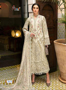Mariya B Luxury 3879 Pure Cotton With Heavy Embroidery Worked Pakistani Suits