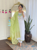 Shivangi D No 9012 Viscose Chanderi With Sequence Embroidery Worked stylish party wear Kurti