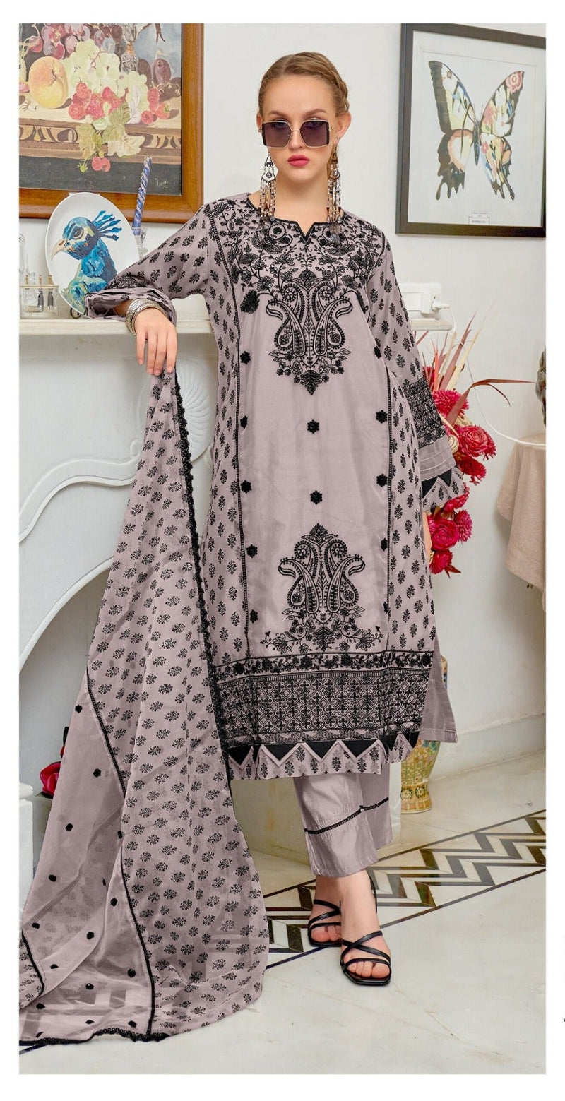 Fepic Rosemeen 1966 C Organza Embroidered With Hand Workedpakistani Suits