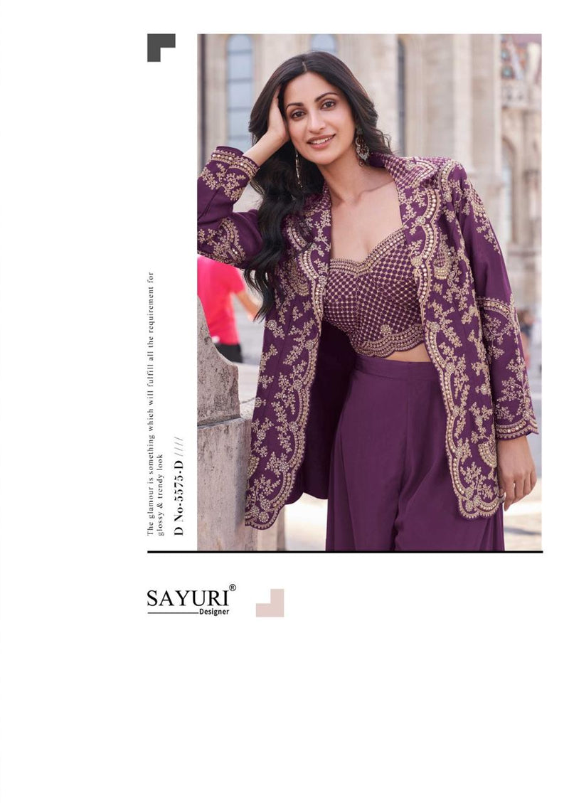 Sayuri Jannat Gold 5575 D Real Premium Silk Embroidered Worked Suits
